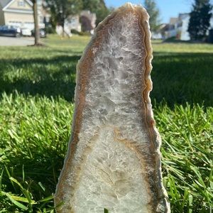8” 3.61 lb natural agate cathedral tower with cut base